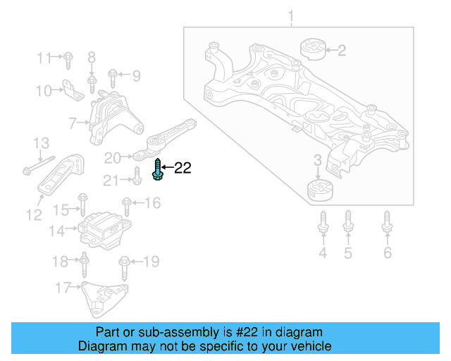 Rear Support Mount Bolt N-911-671-01 - View 58