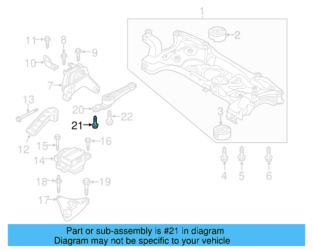 Rear Support Mount Bolt N-911-671-01 - View 59