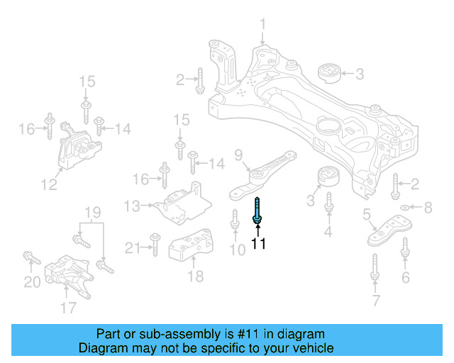Rear Support Mount Bolt N-911-671-01 - View 61