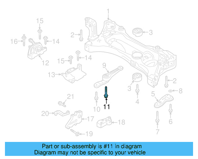 Rear Support Mount Bolt N-911-671-01 - View 67