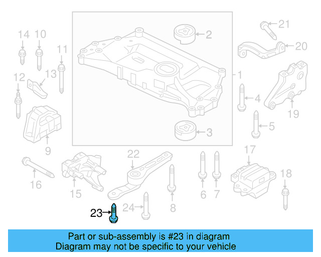 Rear Support Mount Bolt N-911-671-01 - View 68