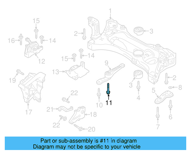 Rear Support Mount Bolt N-911-671-01 - View 120