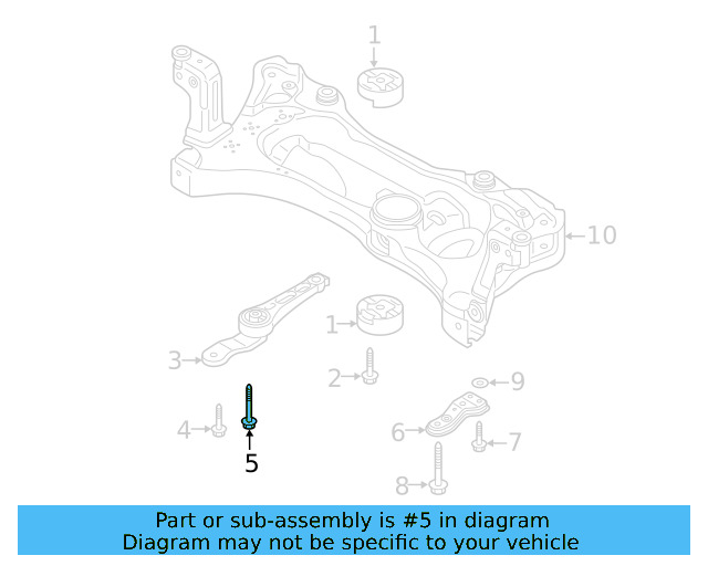 Rear Support Mount Bolt N-911-671-01 - View 140