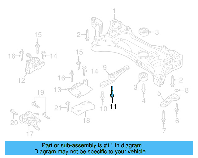 Rear Support Mount Bolt N-911-671-01 - View 146