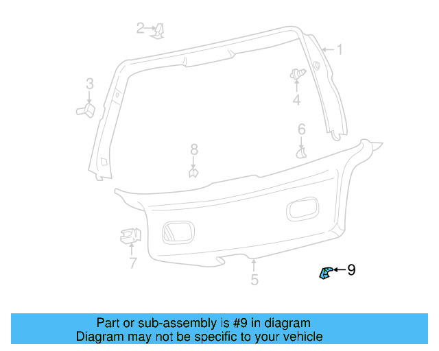 Upper Center Pillar Trim Clip 4B0-867-276-A - View 64