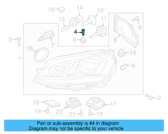 Headlamp Assembly Bolt N-911-776-01 - View 21