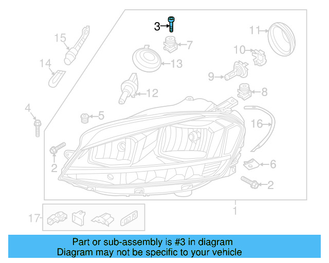 Headlamp Assembly Bolt N-911-776-01 - View 9