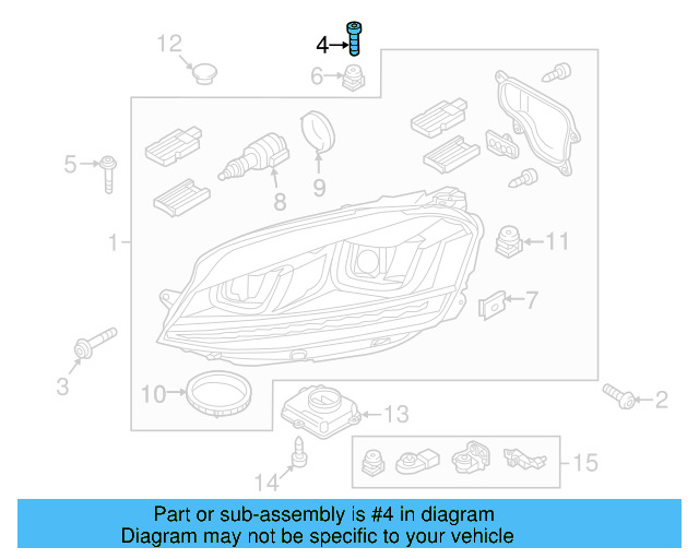Headlamp Assembly Bolt N-911-776-01 - View 39