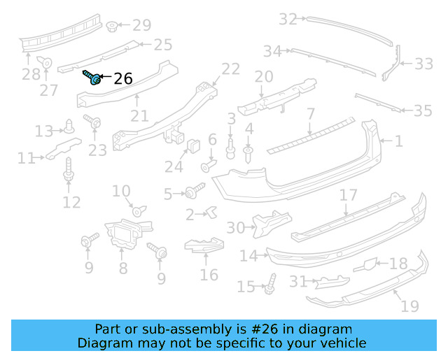 Bumper Cover Mount Bolt WHT-003-954 - View 66