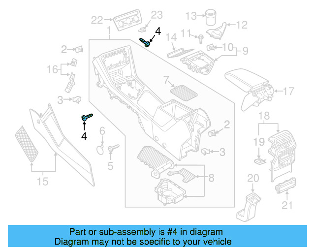 Console Body Screw N-911-883-01 - View 14