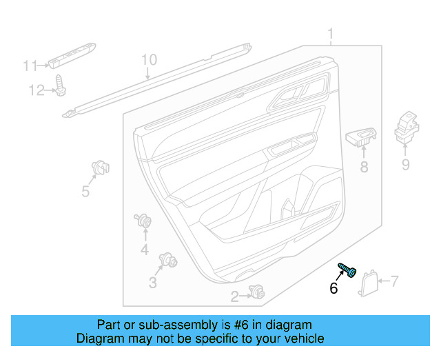 Door Trim Panel Bolt N-911-914-01