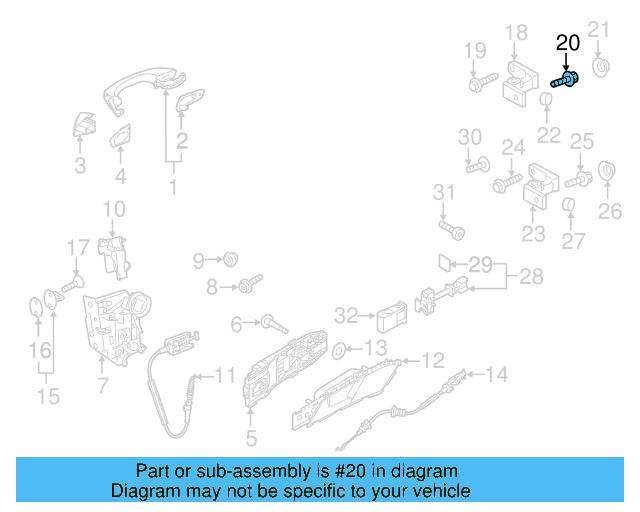 Upper Hinge Mount Bolt N-912-056-02 - View 20