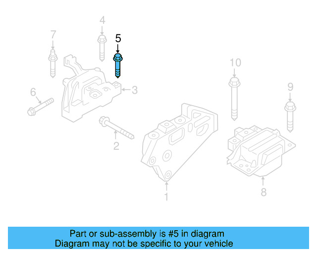Trans Mount Bracket Mount Bolt N-107-069-01 - View 11
