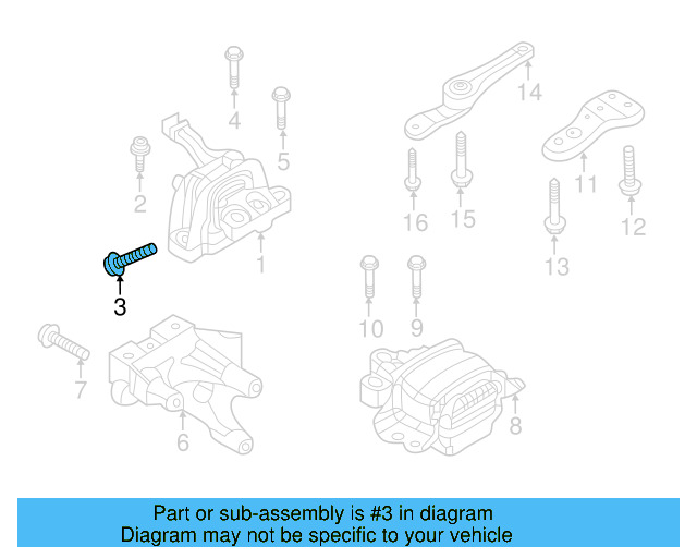 Motor Mount Mount Bolt N-912-040-01 - View 8