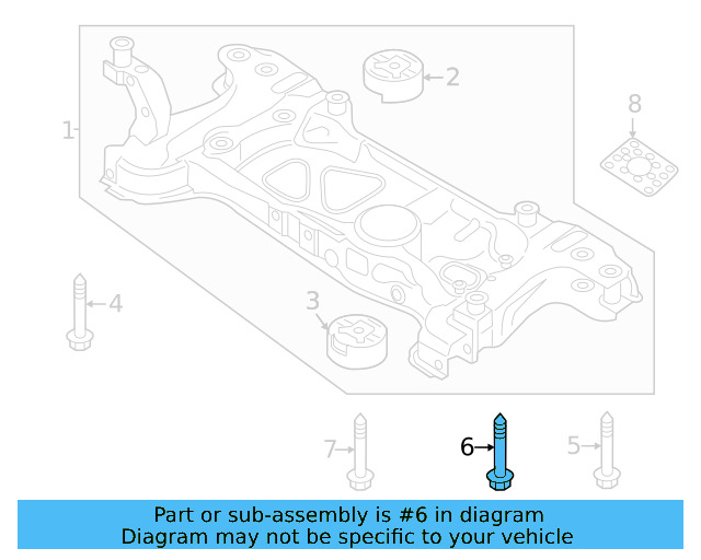 Engine Cradle Mount Bolt N-912-084-01 - View 27