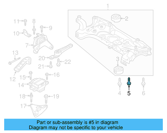 Engine Cradle Mount Bolt N-911-433-01 - View 11