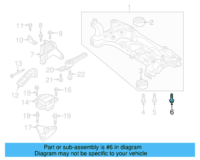 Engine Cradle Mount Bolt N-911-433-01 - View 12