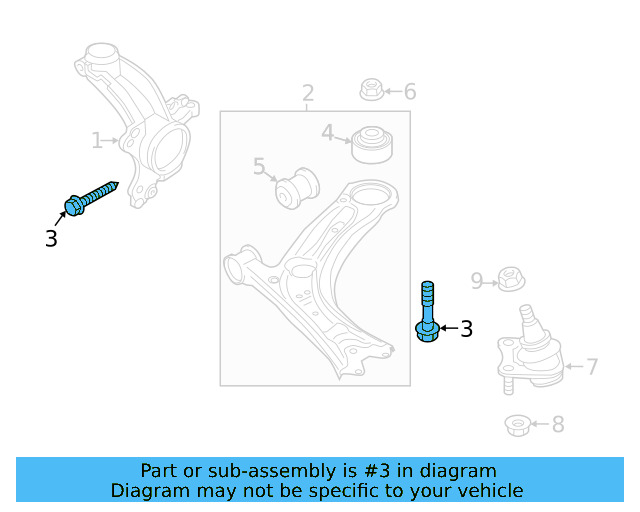 Lower Control Arm Mount Bolt N-912-177-01 - View 28