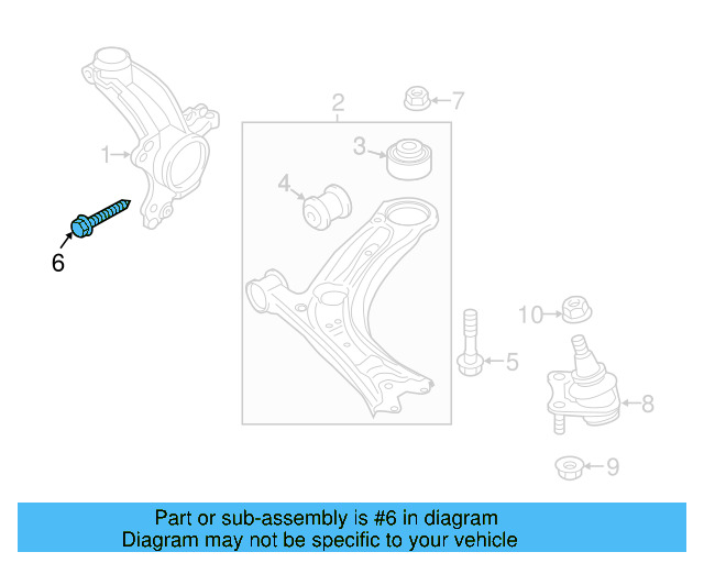 Lower Control Arm Mount Bolt N-912-177-01 - View 18