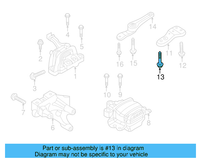 Side Support Mount Bolt N-912-312-01 - View 11