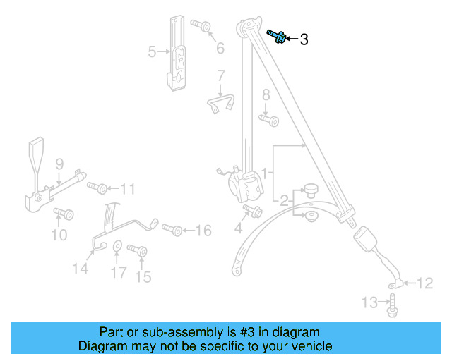 Retractor Assembly Upper Bolt N-989-243-01