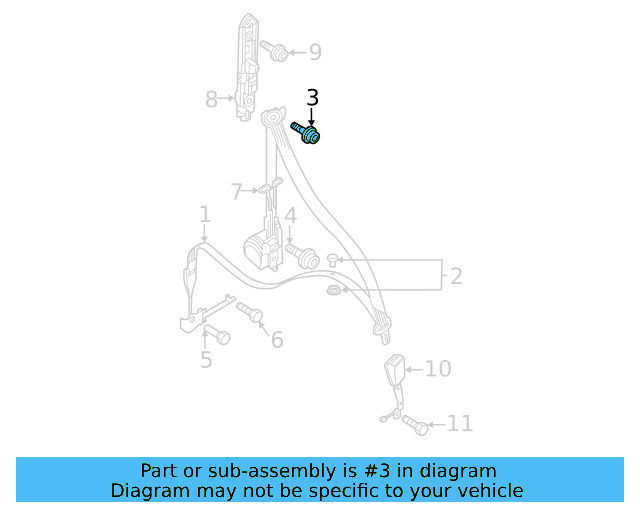 Retractor Assembly Upper Bolt N-989-243-01 - View 9
