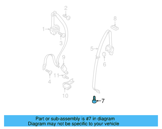 Outer Belt Assembly Upper Bolt N-989-260-01 - View 103