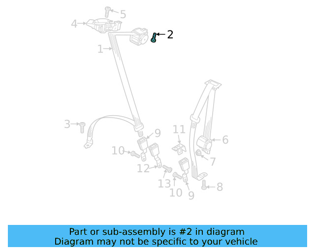 Outer Belt Assembly Upper Bolt N-989-260-01 - View 70
