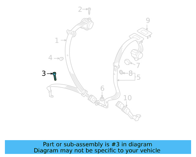 Outer Belt Assembly Lower Bolt WHT-003-682 - View 22