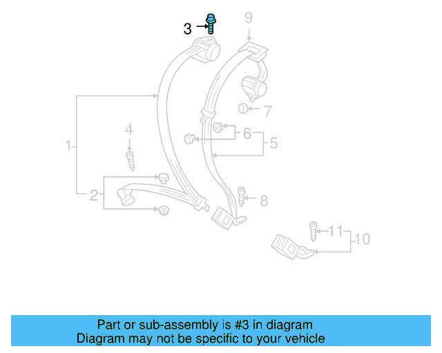 Outer Belt Assembly Upper Bolt N-989-260-01 - View 19
