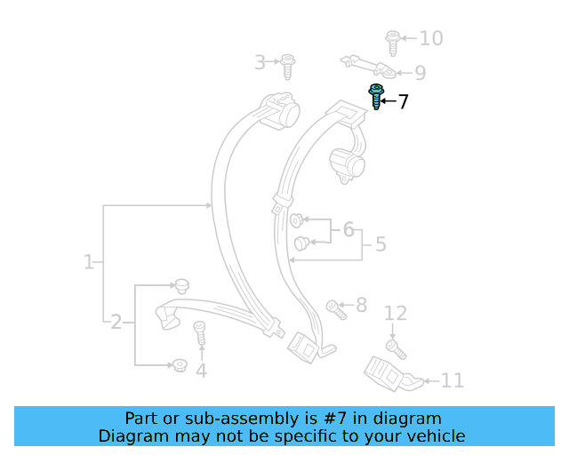 Outer Belt Assembly Upper Bolt N-989-260-01 - View 15