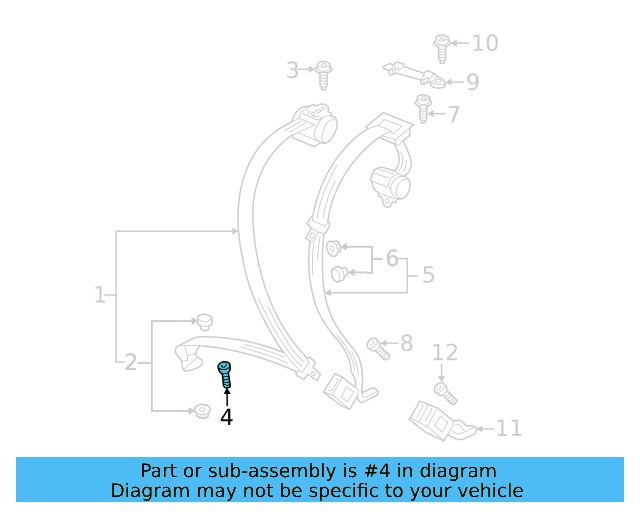 Outer Belt Assembly Upper Bolt N-989-260-01 - View 13
