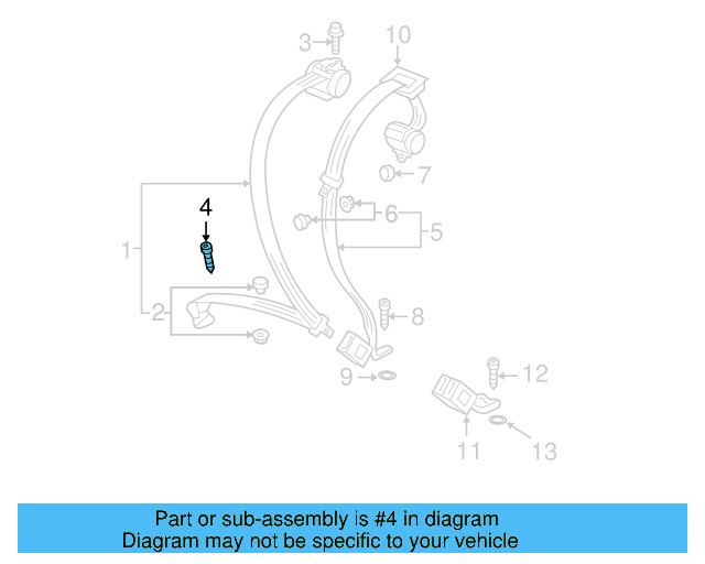 Outer Belt Assembly Upper Bolt N-989-260-01 - View 11