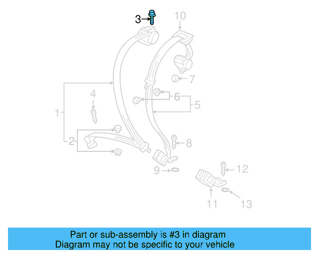 Outer Belt Assembly Upper Bolt N-989-260-01 - View 10