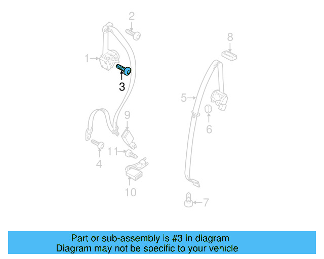 Outer Belt Assembly Upper Bolt N-989-260-01 - View 75