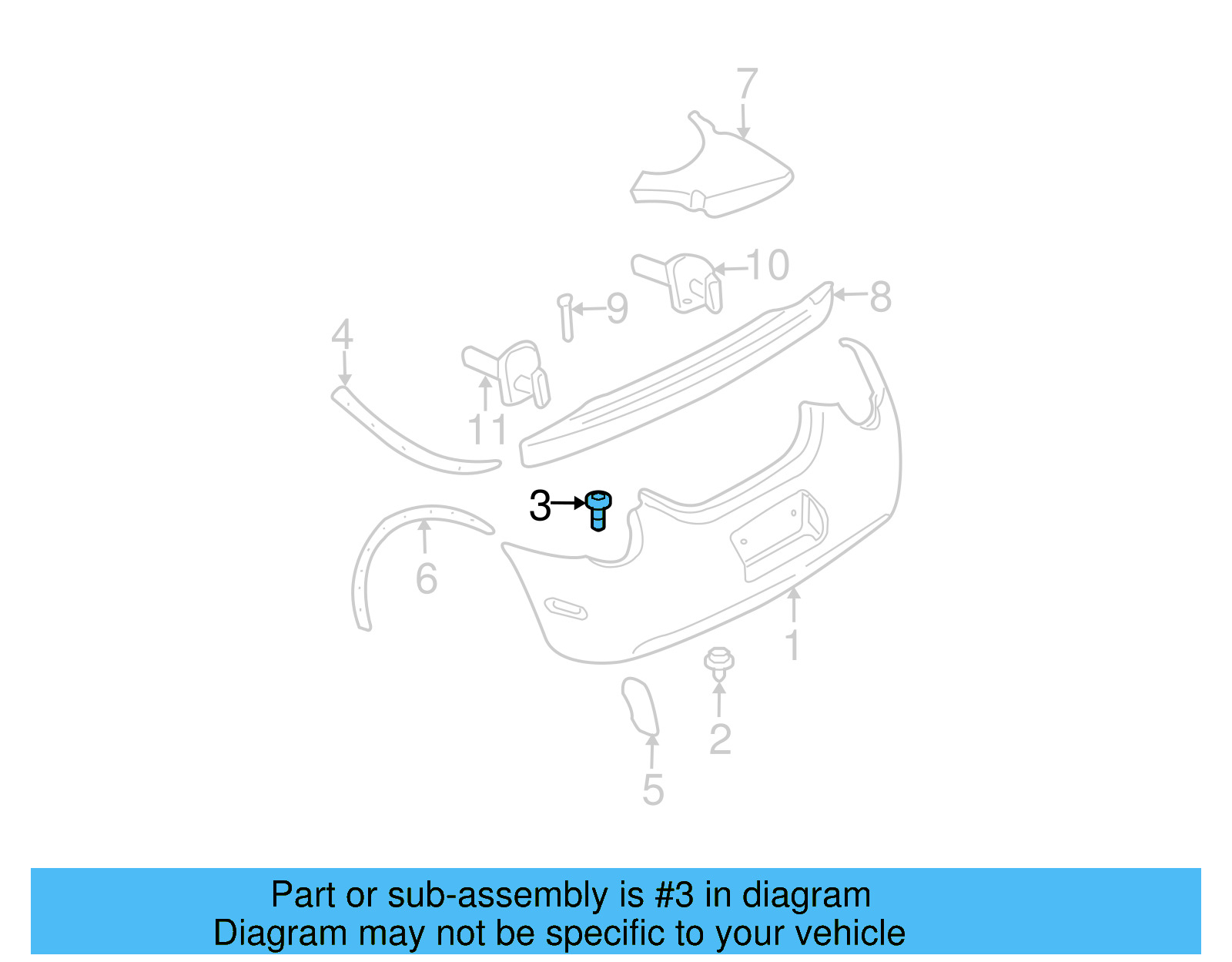 Bumper Cover Screw WHT-000-036 - View 11