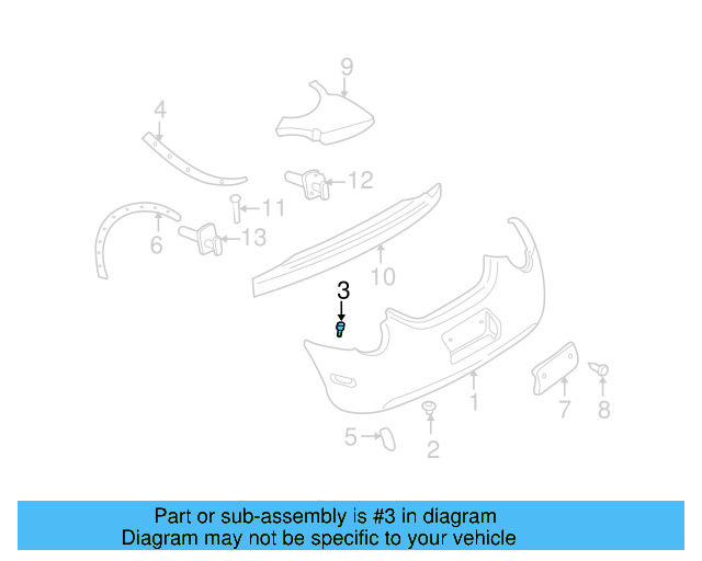 Bumper Cover Screw WHT-000-036 - View 26