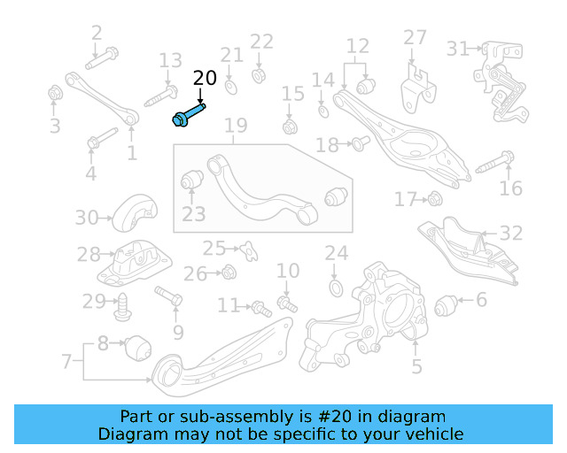 Upper Control Arm Adjust Bolt WHT-000-227 - View 74