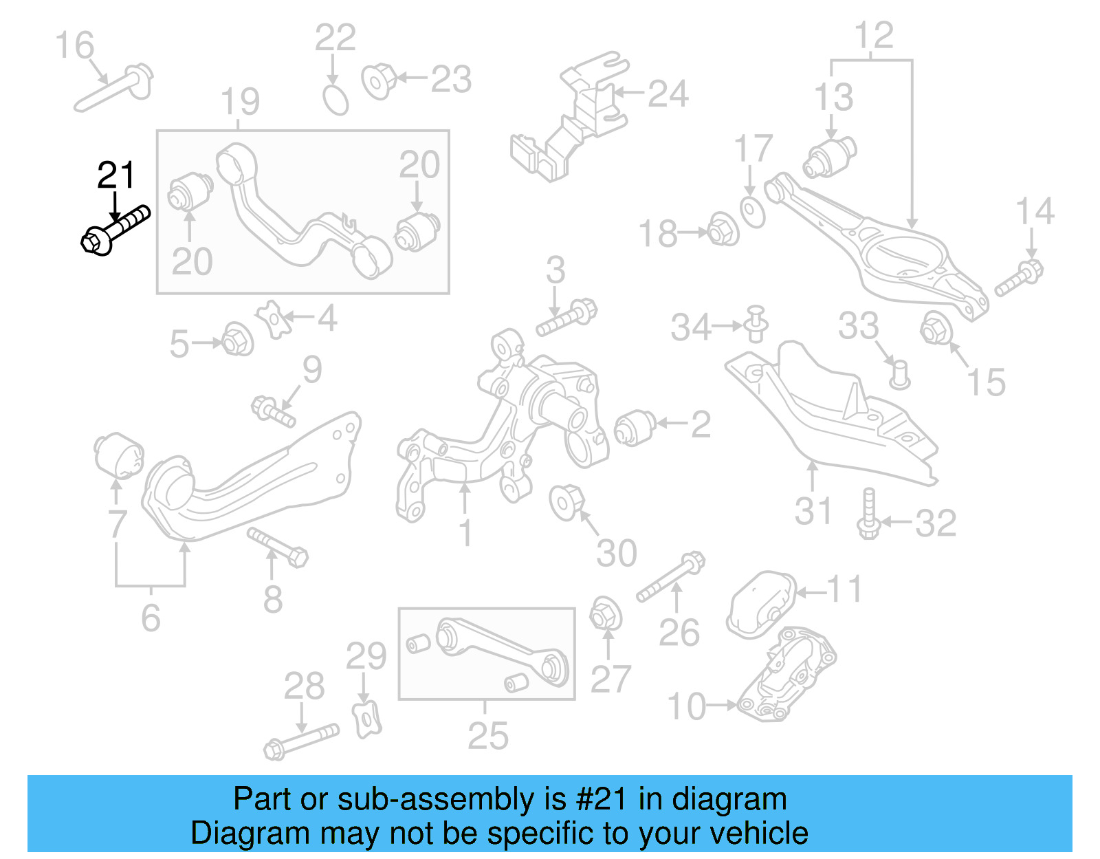 Upper Control Arm Adjust Bolt WHT-000-227 - View 34