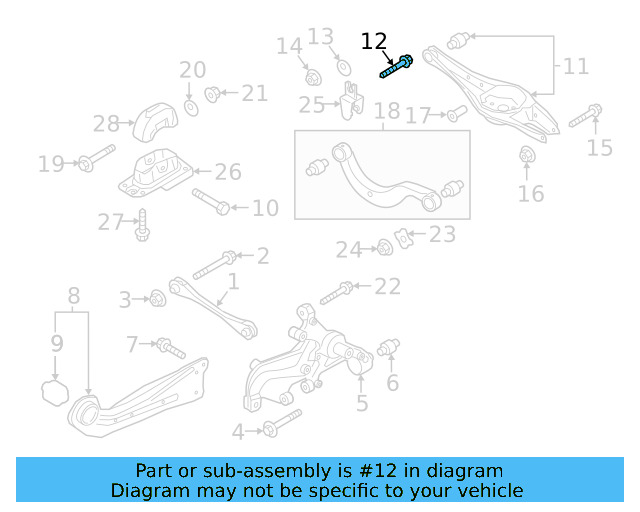 Lower Control Arm Adjust Bolt WHT-000-228 - View 36