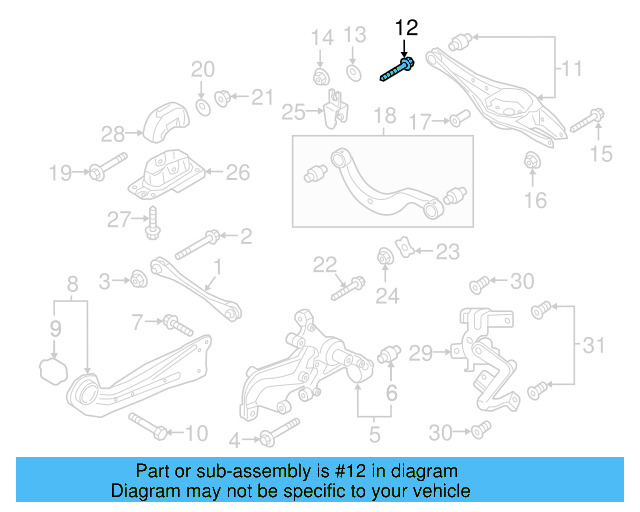 Lower Control Arm Adjust Bolt WHT-000-228 - View 39