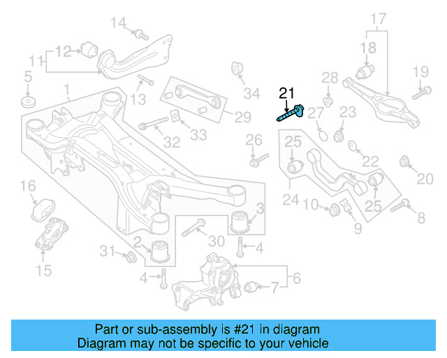 Lower Control Arm Mount Bolt N-106-405-01