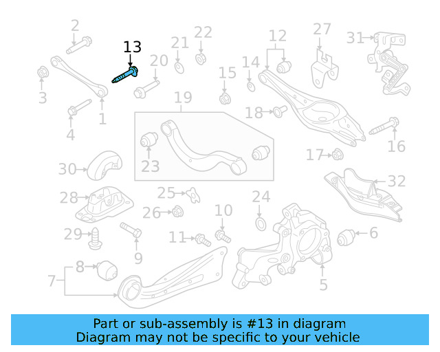 Lower Control Arm Adjust Bolt WHT-000-228 - View 61