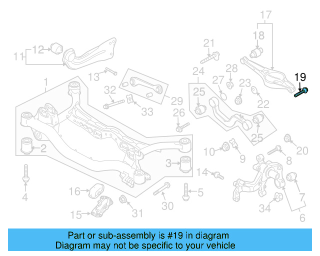 Lower Control Arm Mount Bolt N-106-405-01 - View 111