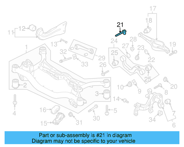 Lower Control Arm Adjust Bolt WHT-000-228 - View 98