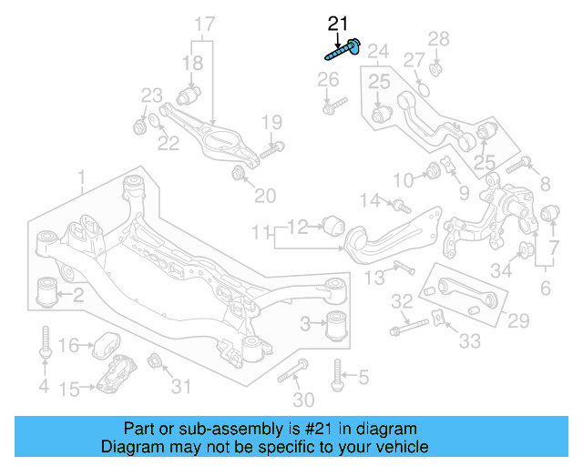 Lower Control Arm Adjust Bolt WHT-000-228 - View 92