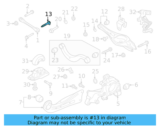 Lower Control Arm Adjust Bolt WHT-000-228 - View 47