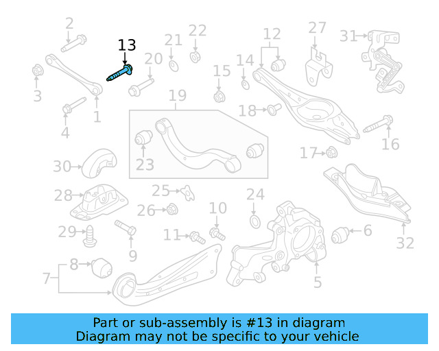 Lower Control Arm Adjust Bolt WHT-000-228 - View 95