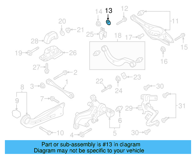 Lower Control Arm Mount Bolt N-106-286-01 - View 21