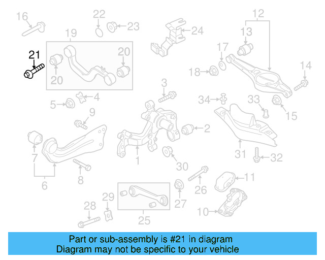 Upper Control Arm Adjust Bolt WHT-000-227 - View 77